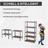Tronitechnik Schwerlastregal Kellerregal Lagerregal 40 X 90 X 180 Cm Regal Mit Stahlgestell Bis 875 Kg 5 Ablagen
