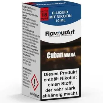 FlavourArt Cuban Avana Liquid 18mg / 10ml