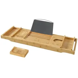 Badewannenregal   , holzfarben , Bambus , Maße (cm): B: 109 H: 20,5