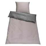 Setex Bettwäsche, Graphitgrau/Kieselgrau, 200x135 cm