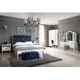 Schlafzimmer Komplett Bett Stilvoller 2x Nachttische Klassisches Schminktisch