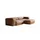 KAWOLA Sofa CELESTE 4-Sitzer mit Hocker Lederfaserstoff cognac