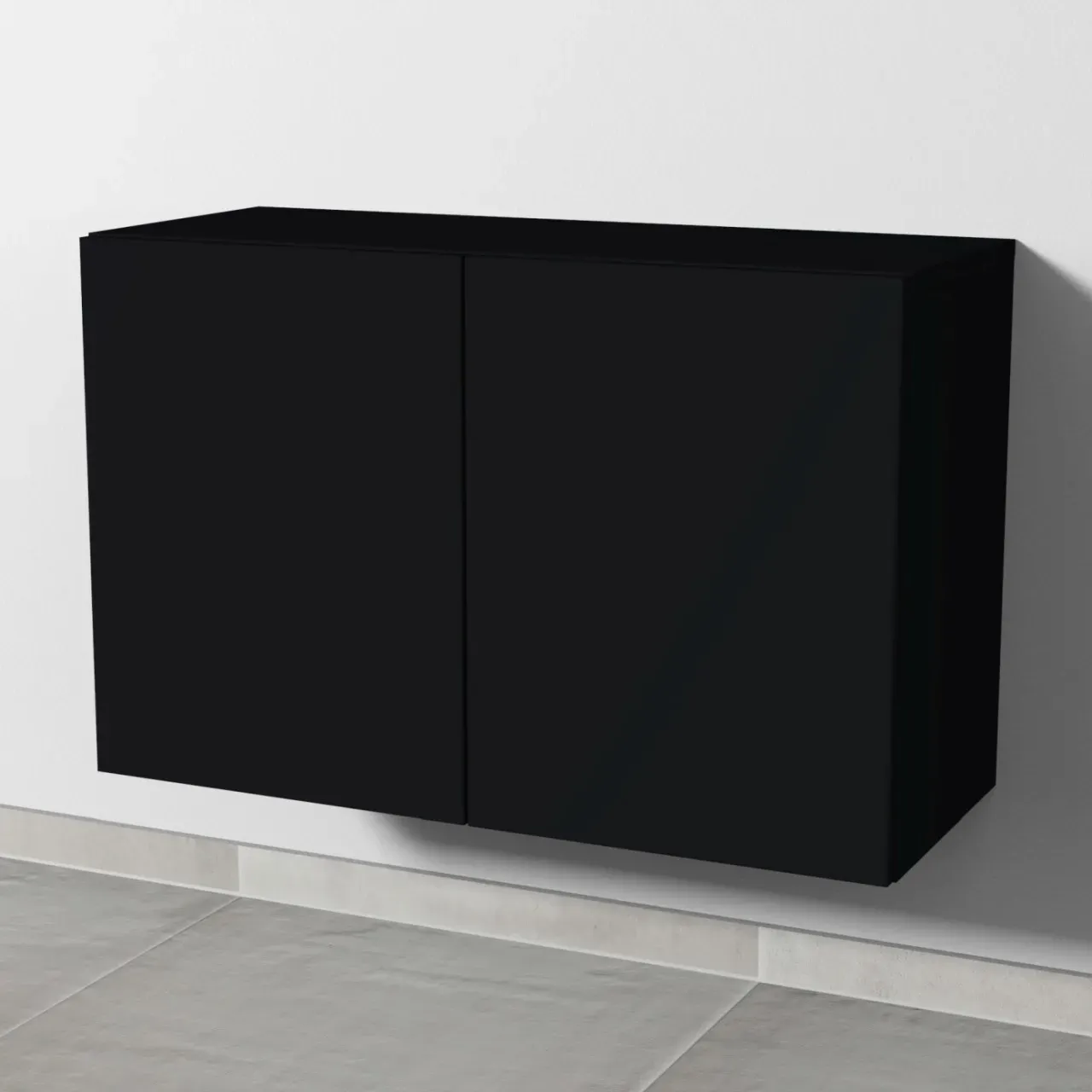 Sanipa 4balance Anbauschrank mit 2 Türen, Schwarz-Matt, DL13908 DL13908