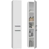 Topeshop Badezimmerschrank Regalsäule Nel Ii Weiß