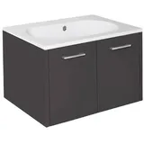 Evenes Waschtischunterschrank + Mineralguss-Waschtisch ENI, anthrazit matt, 2 Türen, 600 x 459 x 500 mm