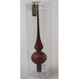 Christmas Decorations Christbaumschmuck Christbaumspitze Glas 26cm ochsenblut matt