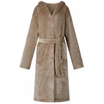 vidaXL Bademantel Hoodie Kamel S Flanell