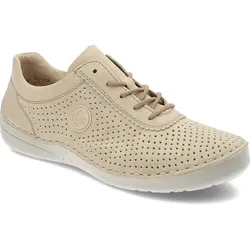 Beige Halbschuhe Rieker Flache Schuhe, 40