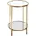 Haku-Möbel Beistelltisch Goldgelb Transparent Ø 39 x 55 cm