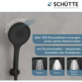 Schütte Handbrause CAPRI Schwarz matt