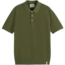 Scotch & Soda Core Structured Knitted Poloshirt grün L