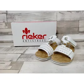 Rieker Pantoletten in Weiß/Gold - Hellgrau,Weiß - 40