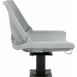 vidaXL Bootssitz mit Podest 360° Drehbar - Grau