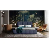 Fun Möbel Polsterbett Doppelbett HEDA 180x200cm in Stoff Perfect Harmony Blau
