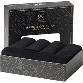 John Devin Businesssocken JOHN DEVIN, Herren, Gr. 47-48, schwarz (6x schwarz), Baumwollmischung, unifarben, elastisch, Socken, lange Form, wertig in Box verpackt