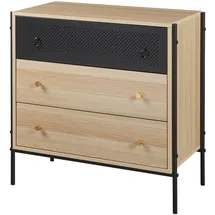 [en.casa] Tysnes 80 x 80 x 40 cm Eiche/Schwarz