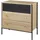 [en.casa] Tysnes 80 x 80 x 40 cm Eiche/Schwarz