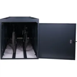 Mendler Fahrradgarage HWC-L56b Fahrradbox abschließbar verzinkter Stahl 125x113x208cm anthrazit