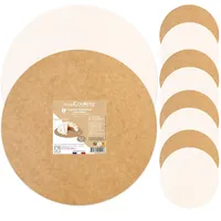 ScrapCooking Set mit 5 runden Kuchenringen 24 cm - Kraft - Weiß/Beige