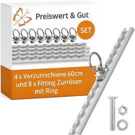 PRO PLUS Verzurrschiene 60 cm für Anhänger und LKW 4 Stück