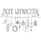 Rayher 29191000 Stempel "Frohe Weihnachten" - Girlande, 6x10cm, Natur