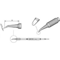 Jbc Lötspitze Serie C245, Rundform, C245749/Ø 0,6 mm, gebogen