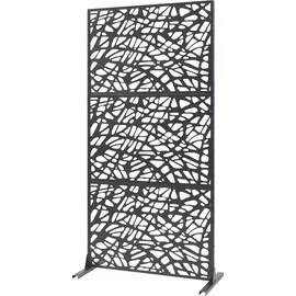 casa.pro Indoor Trennwand 200 x 100 x 50 cm Schwarz
