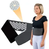 NEOLYMP Akupressurgürtel – Vielseitige Stimulation - Umweltfreundlich, waschbar, verstellbarer Klettverschluss – Anpassbarer Lendengürtel, Akupressurmatte, Massagegürtel, Akupunktur Gürtel (grau)