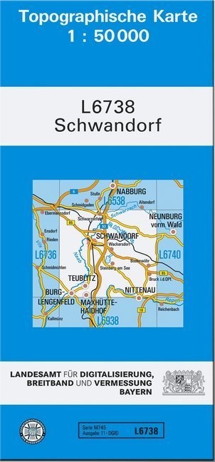 Topographische Karte Bayern / L6738 / Topographische Karte Bayern Schwandorf  Karte (im Sinne von Landkarte)