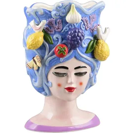 Mirrors and More Vase Fiora (18 x 18,5 x 29,5 cm, Keramik, Blau)