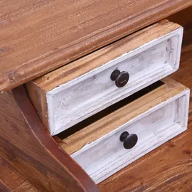 vidaXL Schreibtisch Altholz massiv / Braun