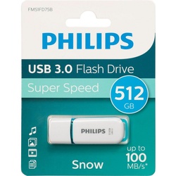 Philips USB Stick 512GB Speicherstick Snow weiß USB 3.0 USB-Stick