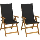 vidaXL Klappbare Gartenstühle 35 x 52 x 34 cm braun 3 St.