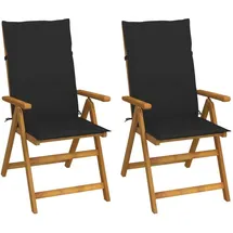 vidaXL Klappbare Gartenstühle 35 x 52 x 34 cm braun 3 St.