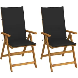 vidaXL Klappbare Gartenstühle 35 x 52 x 34 cm braun 3 St.