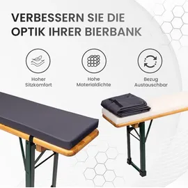 TexDeko Bierbankauflage 180 x 25 x 4 cm anthrazit 1 St.