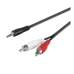 Audio-Video-Kabel 0,5 m 3,5 mm stereo Stecker > 2 x Cinch-Stecker