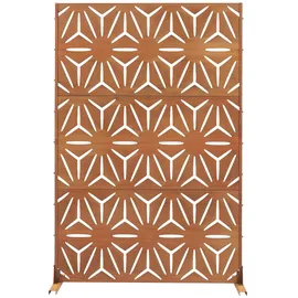 casa.pro Trennwand Kilsturd 180 x 120 cm Braun Cortenstahl