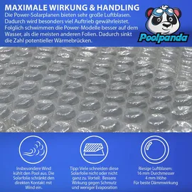 poolpanda Power rund | transparent 300 my 16 mm Luftblasen