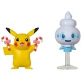 Jazwares Pokémon Battle Figure Set Figuren 2er-Pack Weihnachts-Edition: Pikachu, Gelantini