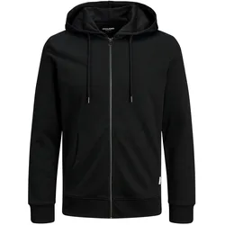 Jack & Jones Herren Zip Hoodie Kapuzenpullover JJEBASIC Schwarz XS
