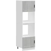 vidaXL Herdumbauschrank Porto 2 Stk. 0 x 0 x 0 cm Grau