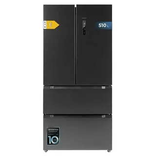 Cecotec Bolero CoolMarket FD 510 Dark French Door (510 l, 1830 mm hoch, Schwarz)