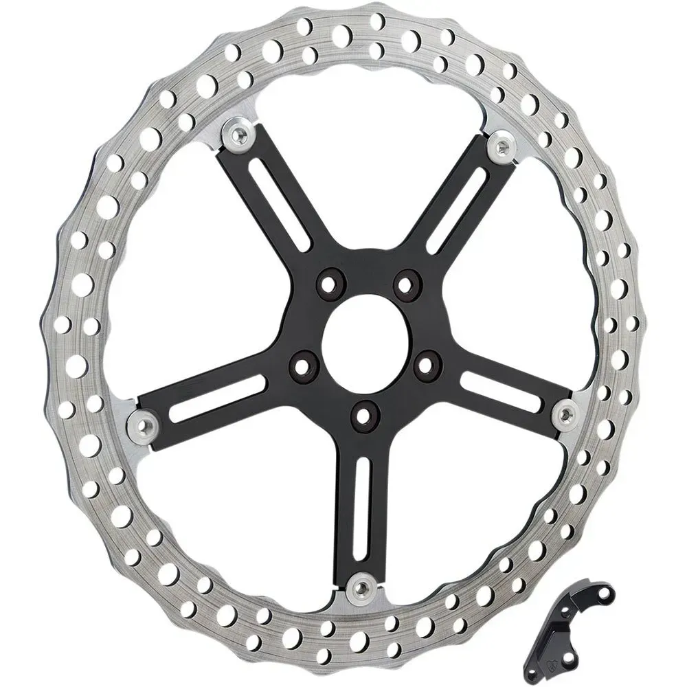 Arlen Ness Big Brake Jagged Harley Davidson Fxdr 1868 Abs Softail King 114 19 Bremsbeläge - Silver / Black - One Size