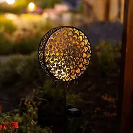 garden hero LED Solar Gartenstecker Rostlook 20,5 x 5,5 x 98 cm inkl. Spritzwasserschutz braun