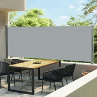 vidaXL Ausziehbare Seitenmarkise 160 x 600 cm grau 313379