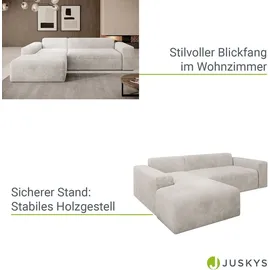 Juskys Sofa in L-Form Vals links Beige