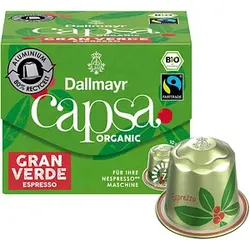 Dallmayr Capsa Gran Verde Espresso Bio-Kaffeekapseln Arabicabohnen kräftig 10 Portionen