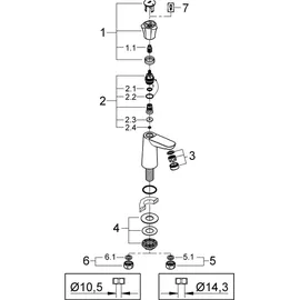 Grohe Costa Standventil chrom 20186001