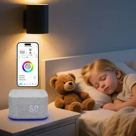 shop'n smile ideoon White Noise Wecker silber/weiß
